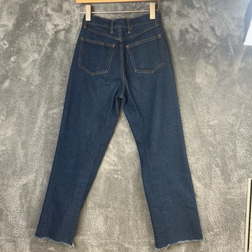 NEW! Brandy Melville John GALT Taper Straight Dark Wash 100% Cotton 24 W 26L - Picture 2 of 12